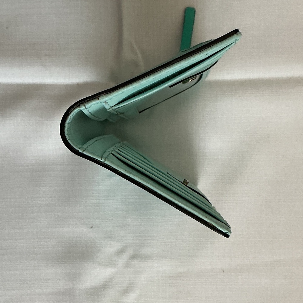 Kate Spade teal Leather Charlotte Terrace, Stacy Slim wallet EUC. - Picture 5 of 6